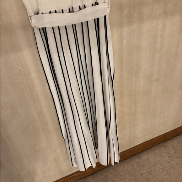 Chic White and Black Striped Maxi Dress - Picture 3 of 4